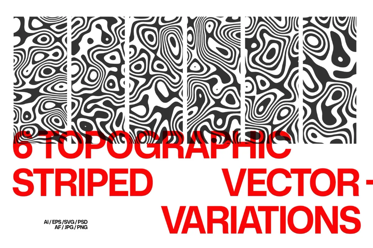 Topographic Contour Vector Pack