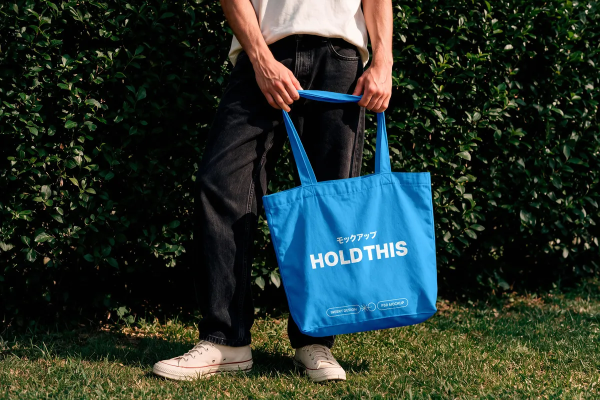 Tall Cotton Tote Bag Mockup