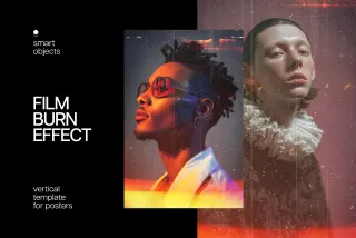Film Burn Poster Photo Effect