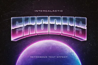 Retrowave Galaxy Text Effect
