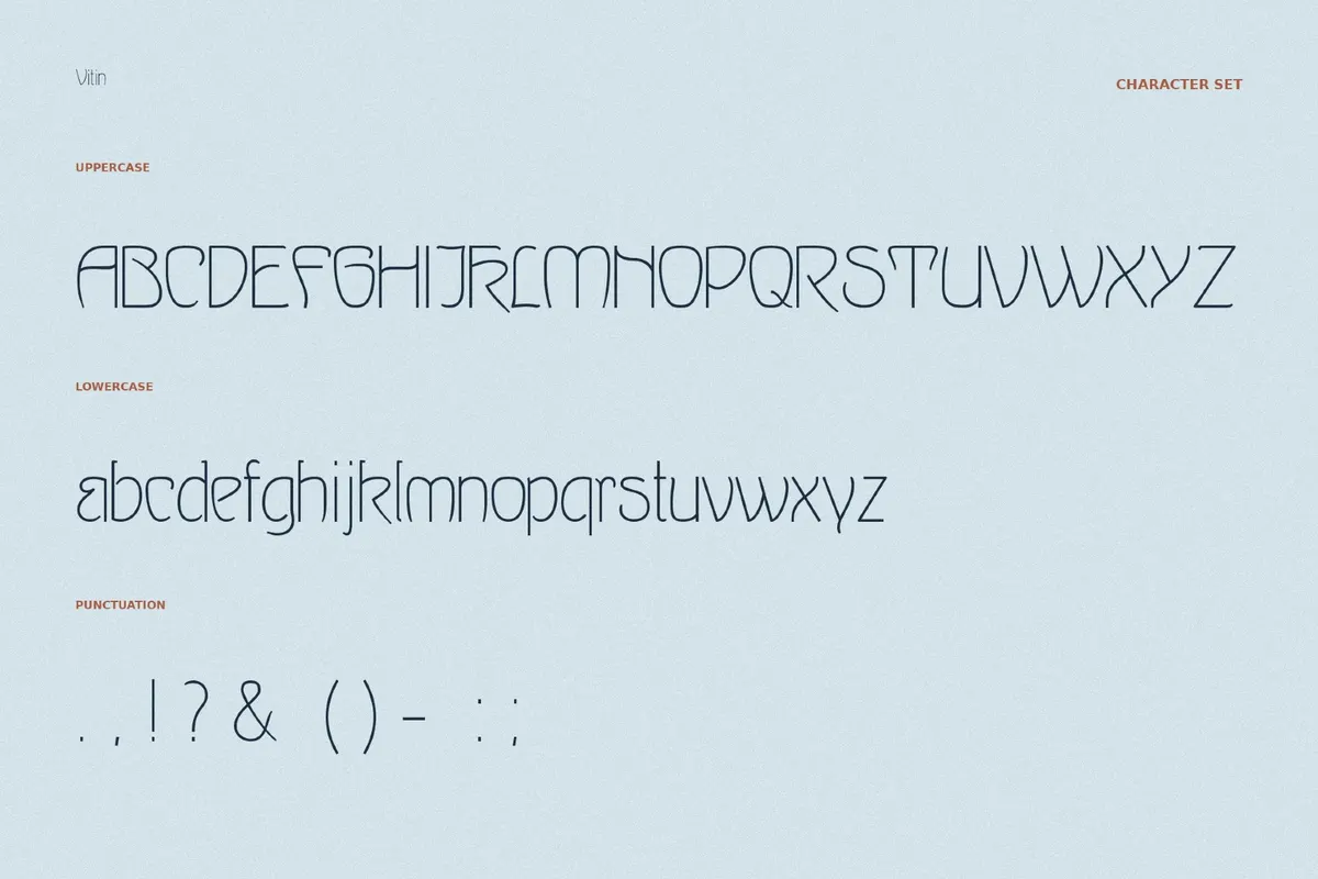 Vitin - Free Art Nouveau Font