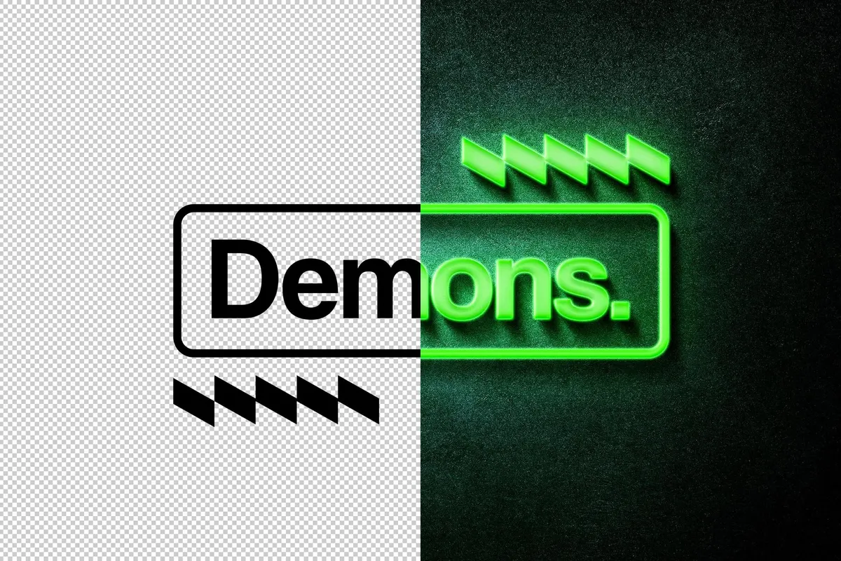 Green Neon Mockup