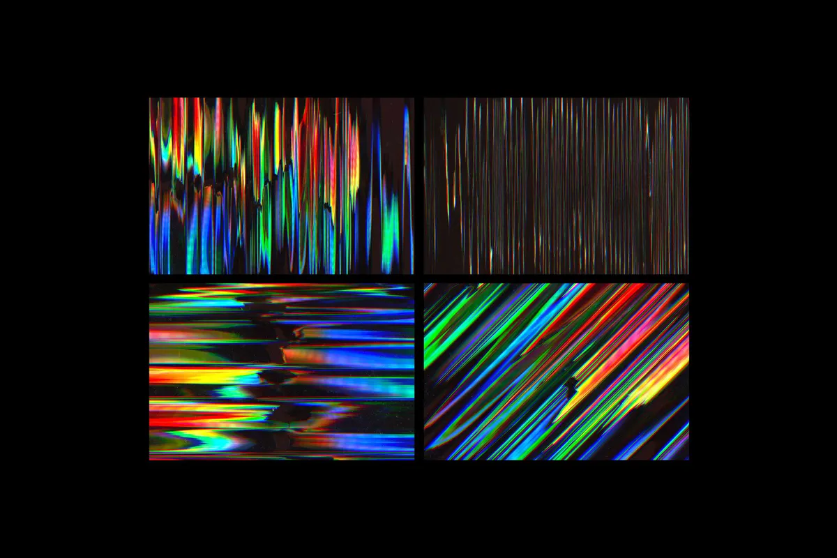 Blurred Glitch Overlay Collection