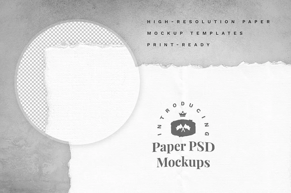 Deckle Edge Paper Mockup Set