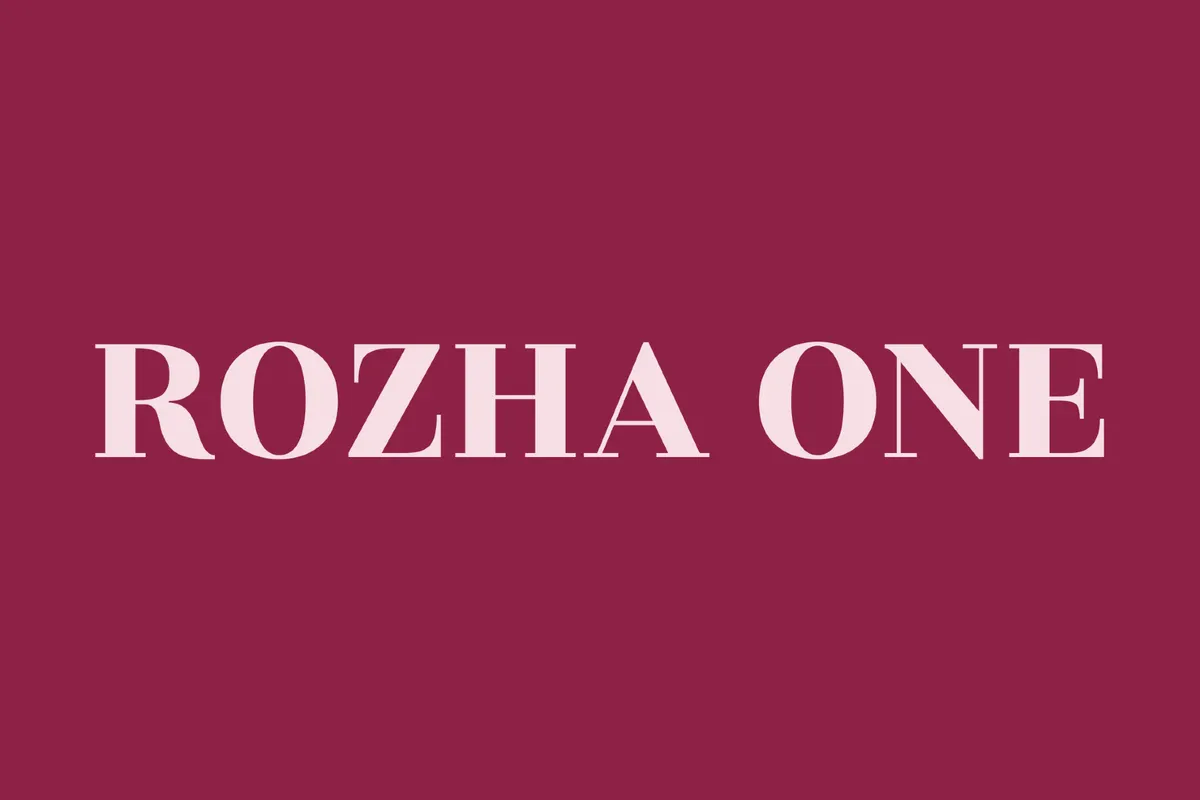 Rozha One - Free Display Serif Font