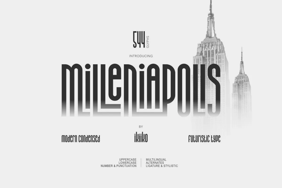 Milleniapolis - Futuristic Font
