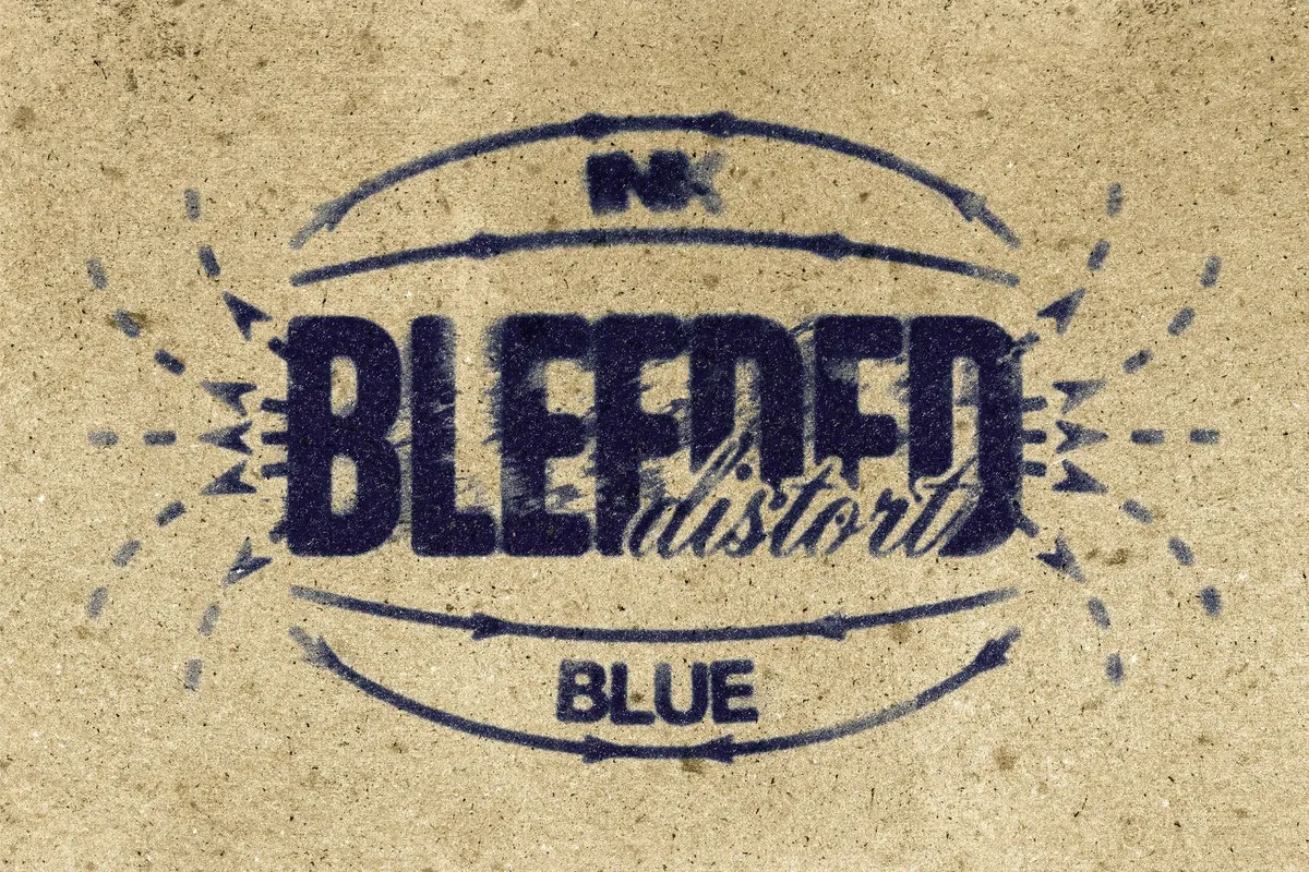 Distressed Bleeded Ink Stamp Text Effect