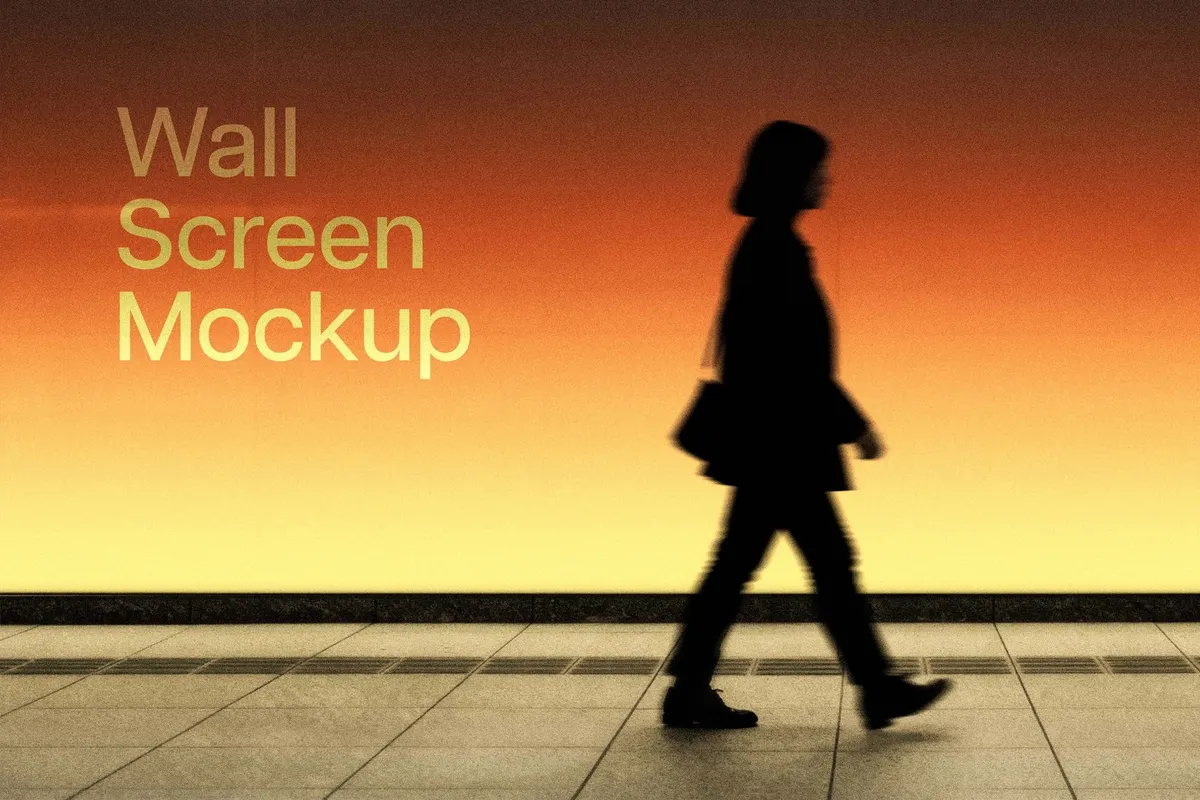Underground Wall Screen Mockup