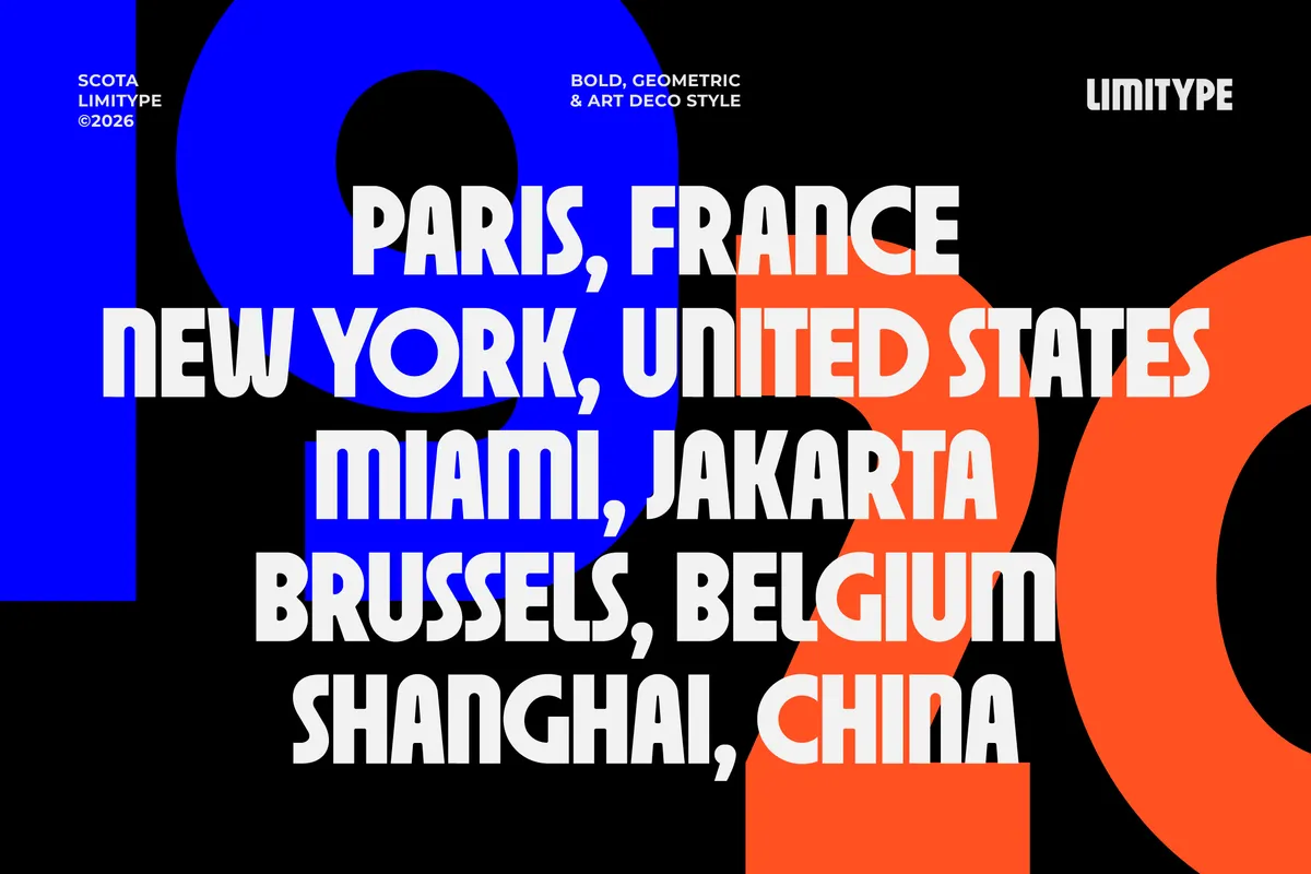 Scota - Bold Geometric Display Font