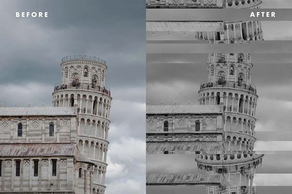 Monochrome Fractals Poster Effect