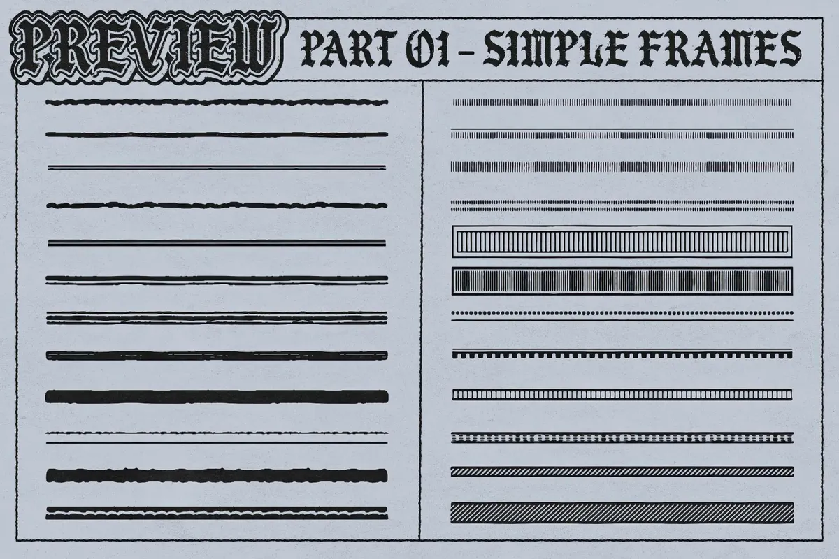 Frames Brushes for Adobe Illustrator