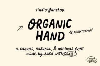 Organic Hand - Semi-Script Font