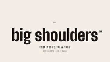 Big Shoulders Display - Free Font Family