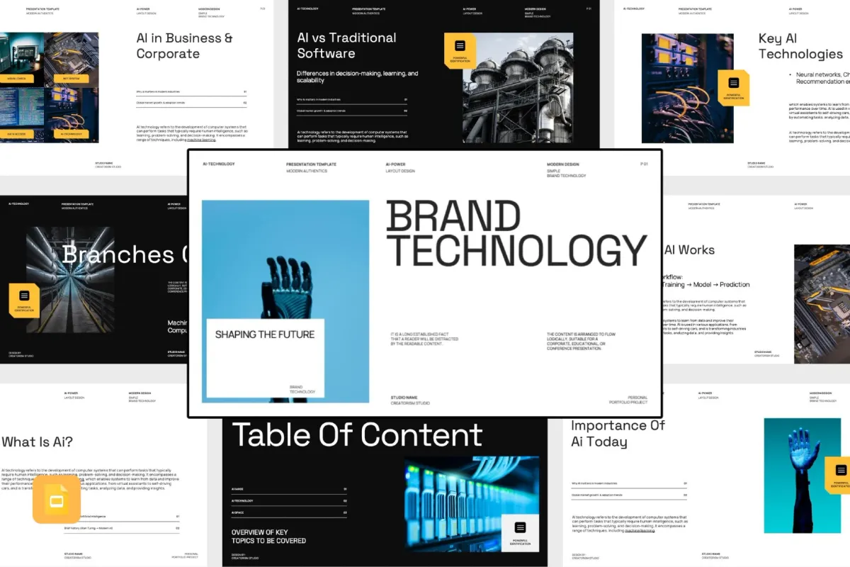 Montena - Brand AI Technology Google Slides