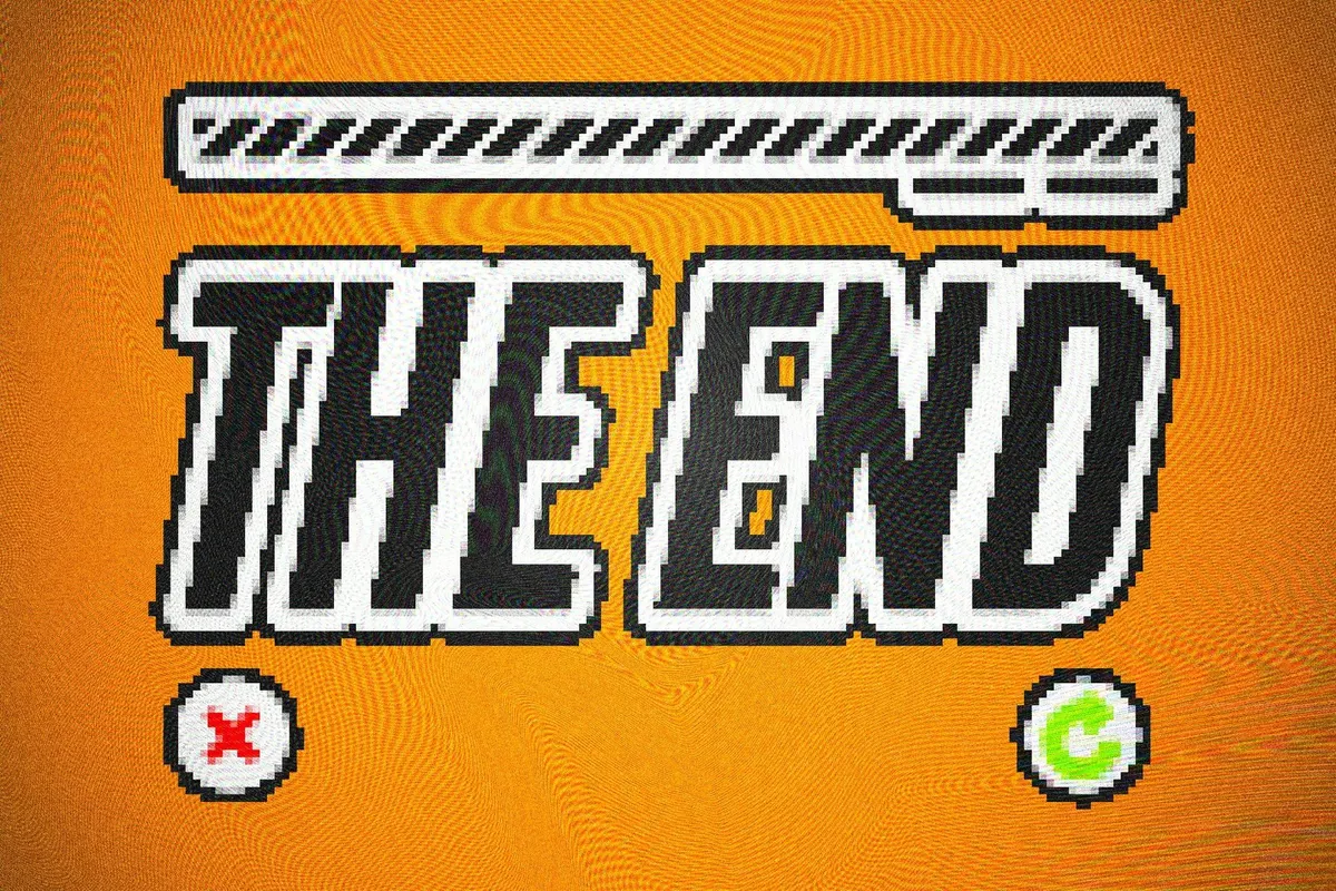 Arcade Pixel Text Effect
