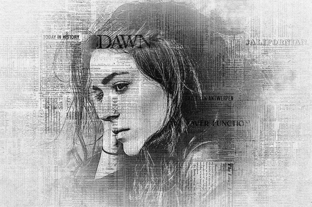 Newspaper Photoshop Effect