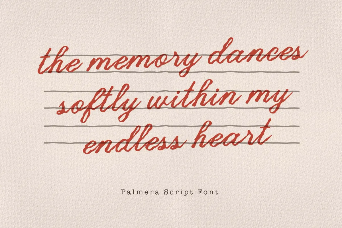 Palmeria a Textured Handwriting Font