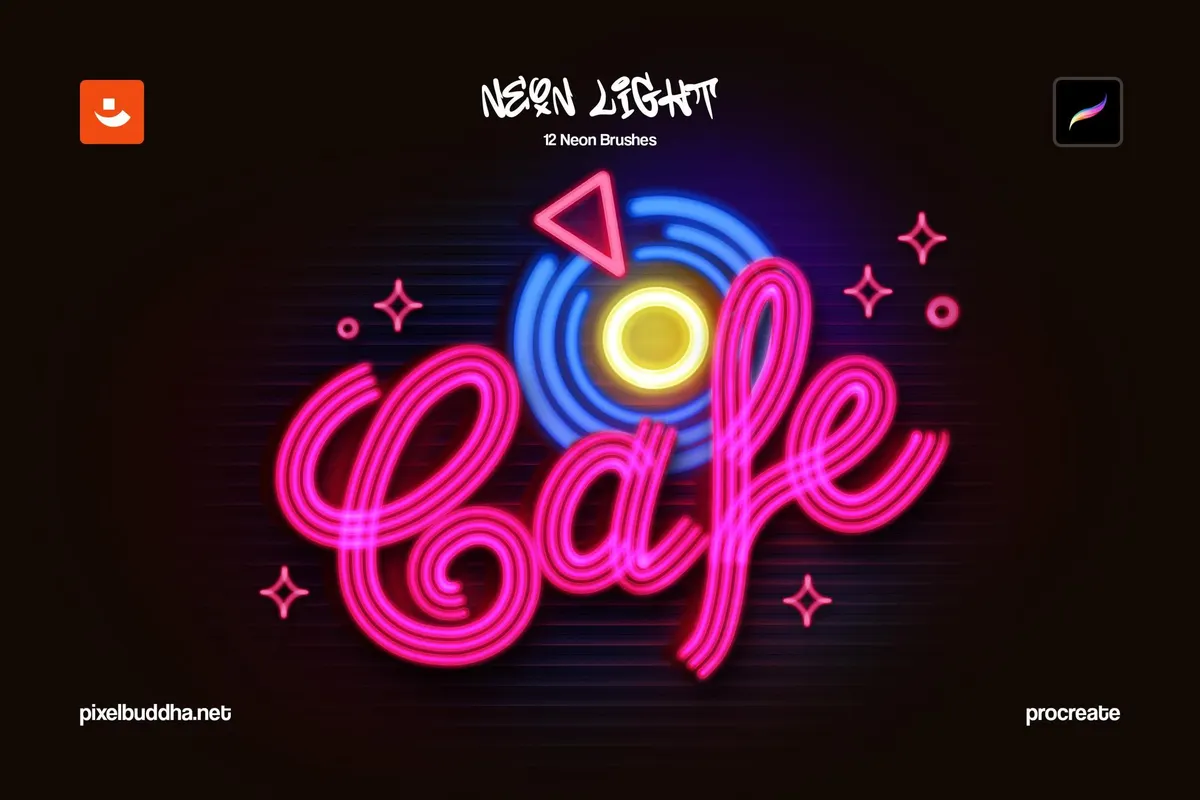 Neon Light Procreate Brushes