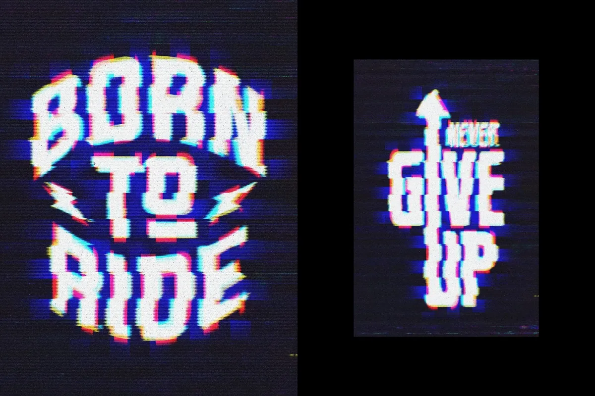 VHS Glitch Text Effect