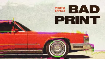 Glitch Print Photo & Card Effect