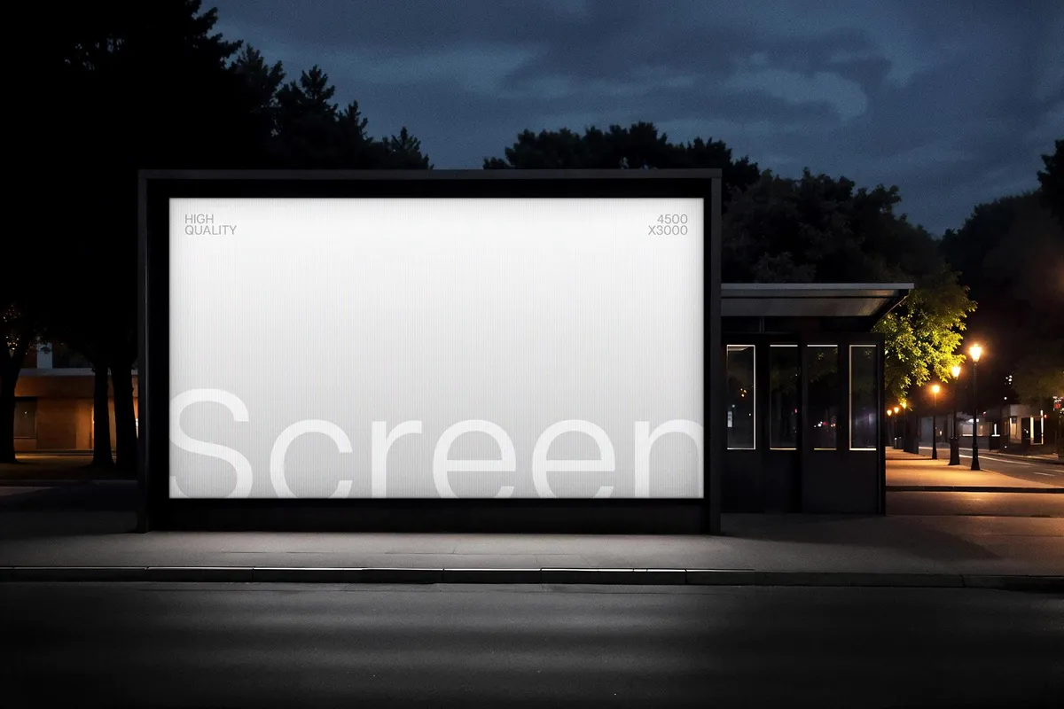 Large Outdoor Screen Mockup