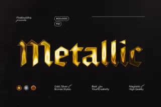 Gold, Bronze & Silver Chrome Effect