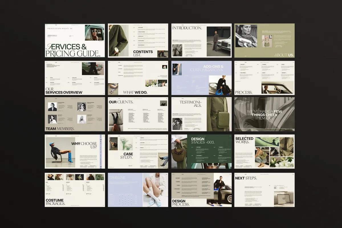 Services and Pricing Guide Presentation Template