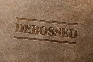Debossed Suede Logo Mockup
