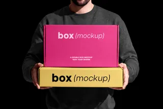 Cardboard Boxes Mockup