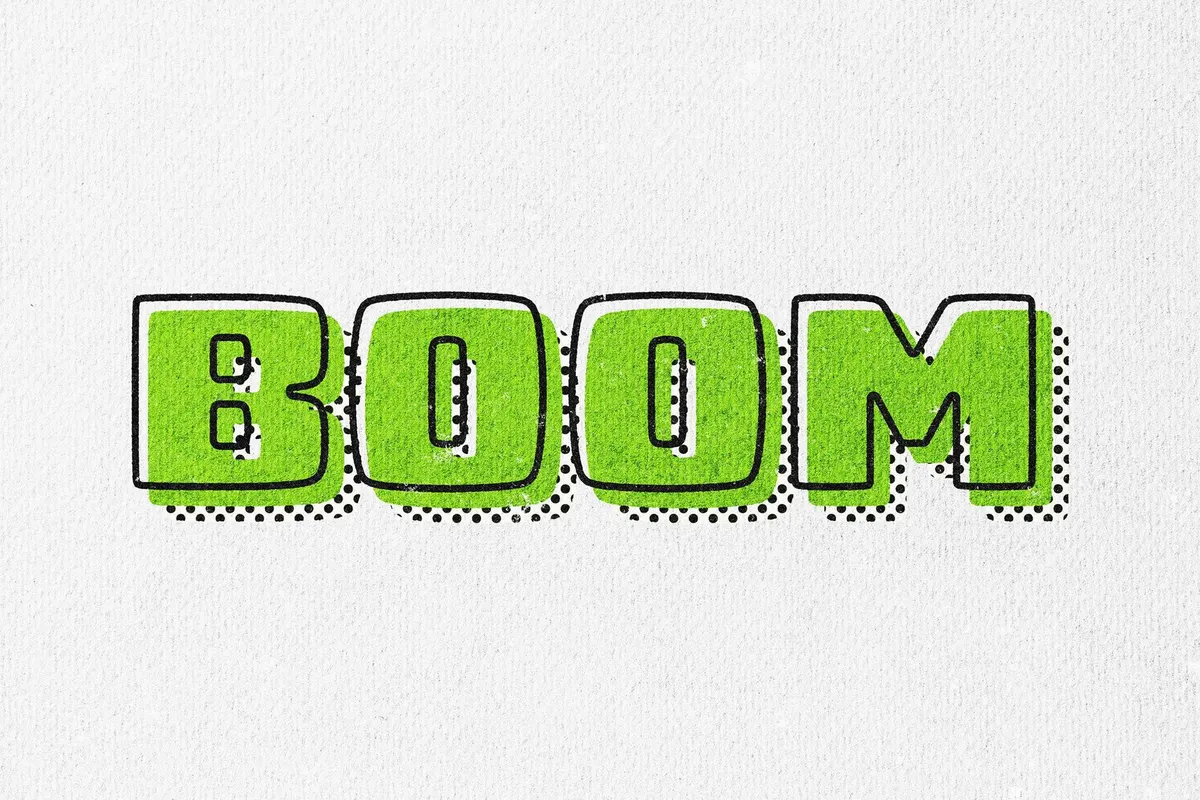 Retro Comic Print Text Effect