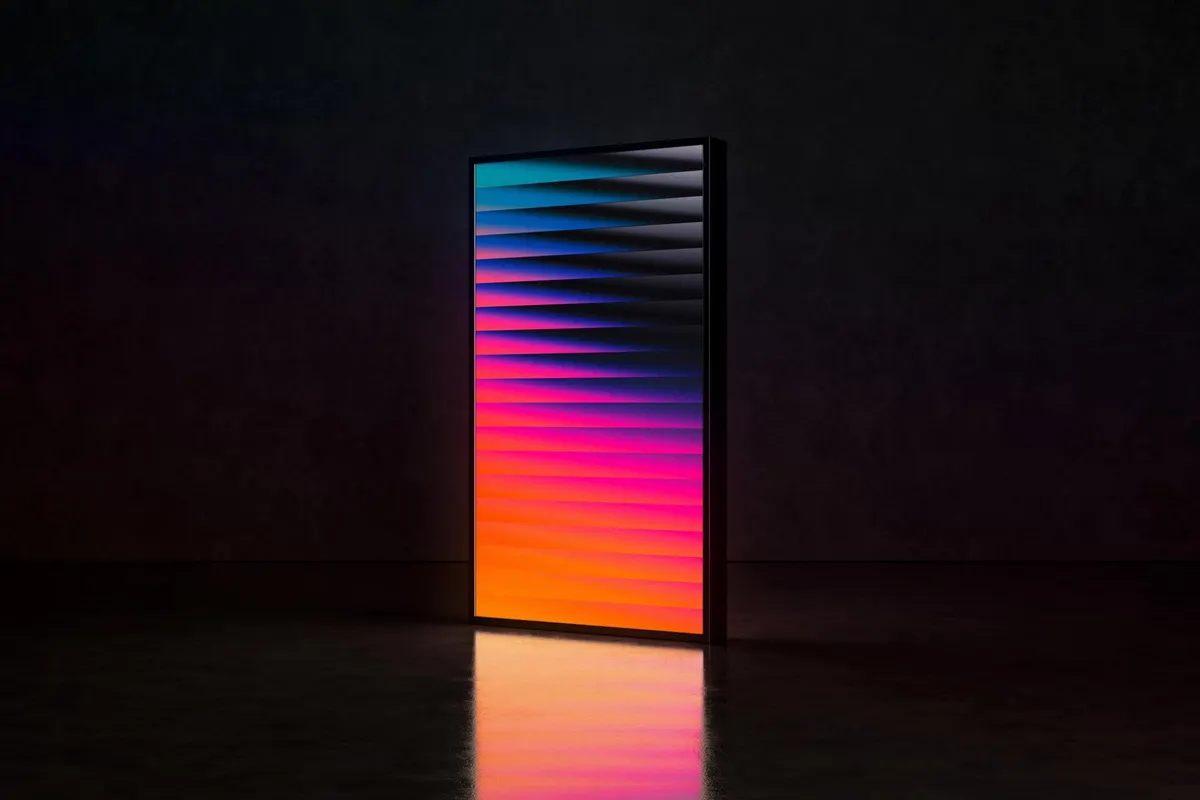 Vibrant Fluted Glass Textures