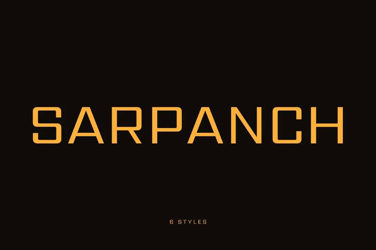 Sarpanch - Industrial Font Family