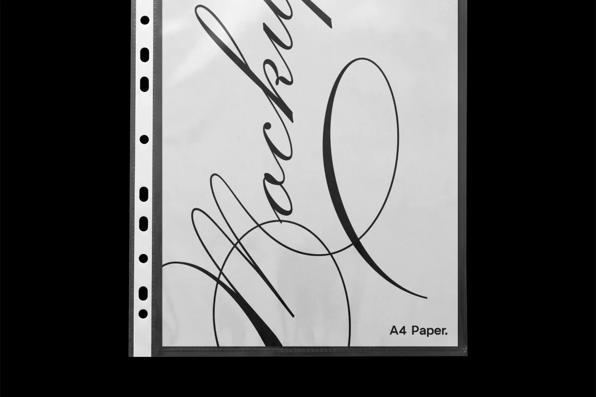 Paper with Page Protector Mockup