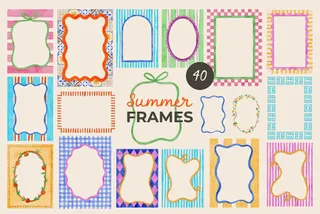 Summer Watercolor Frames