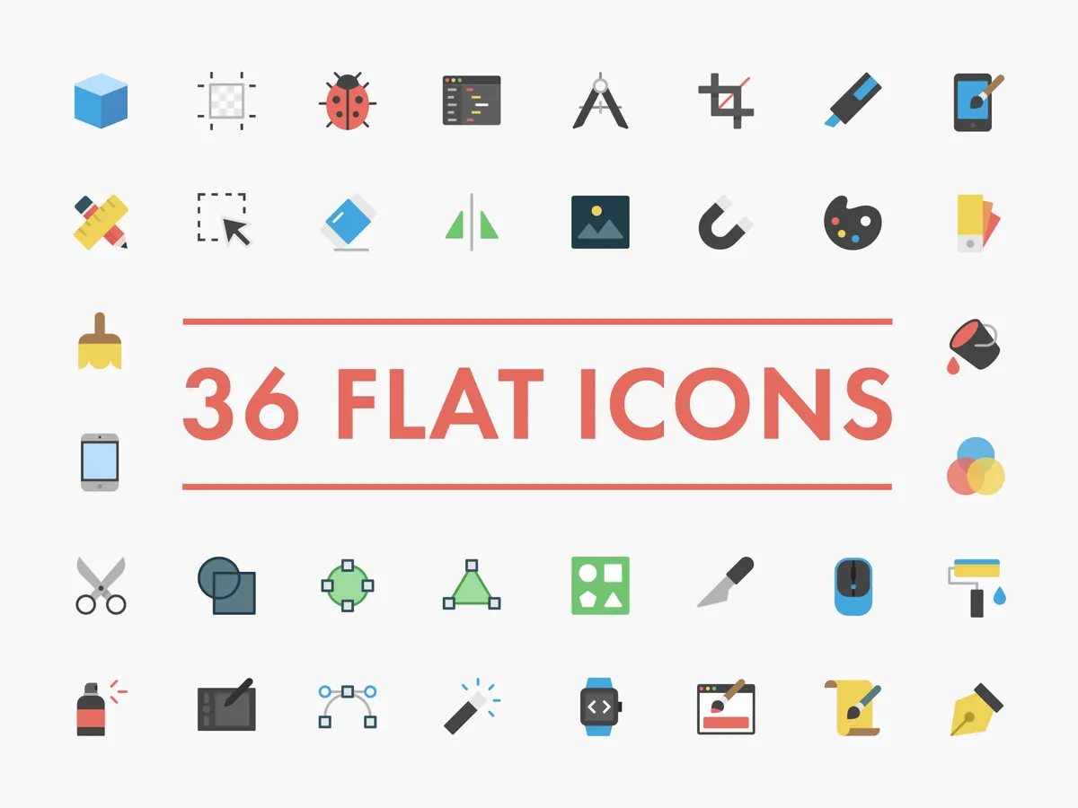 Graphic Design Icons Set