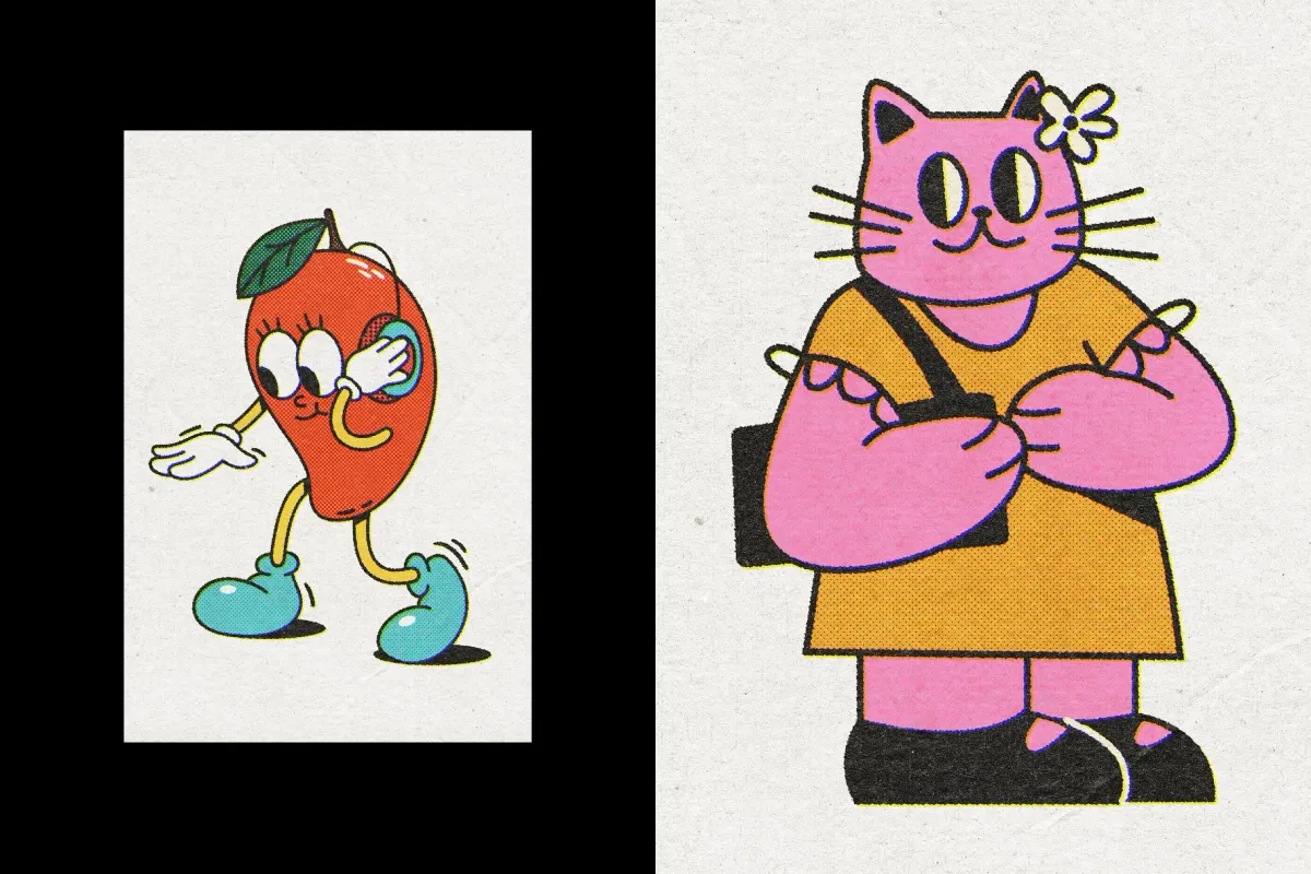 Retro Halftone Print Effect