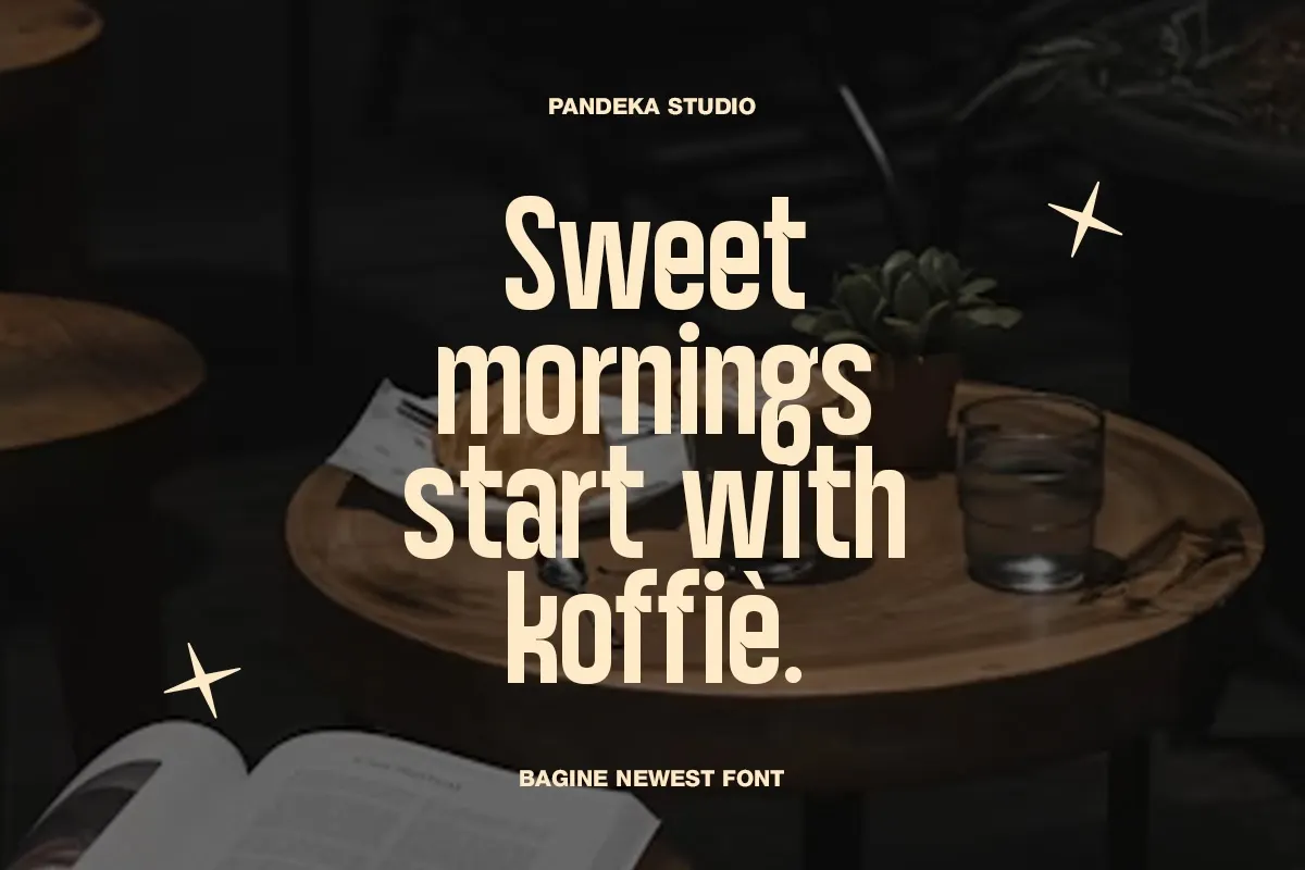 Bagine - Bold Condensed Cafe Font