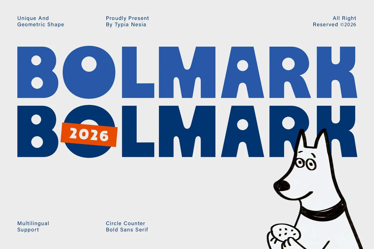 Bolmark - Bold Rounded Sans Serif Display Font