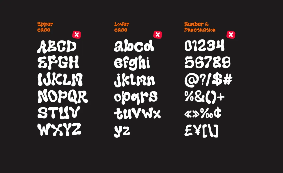 Kerlo Glued - Playful Blob Display Font