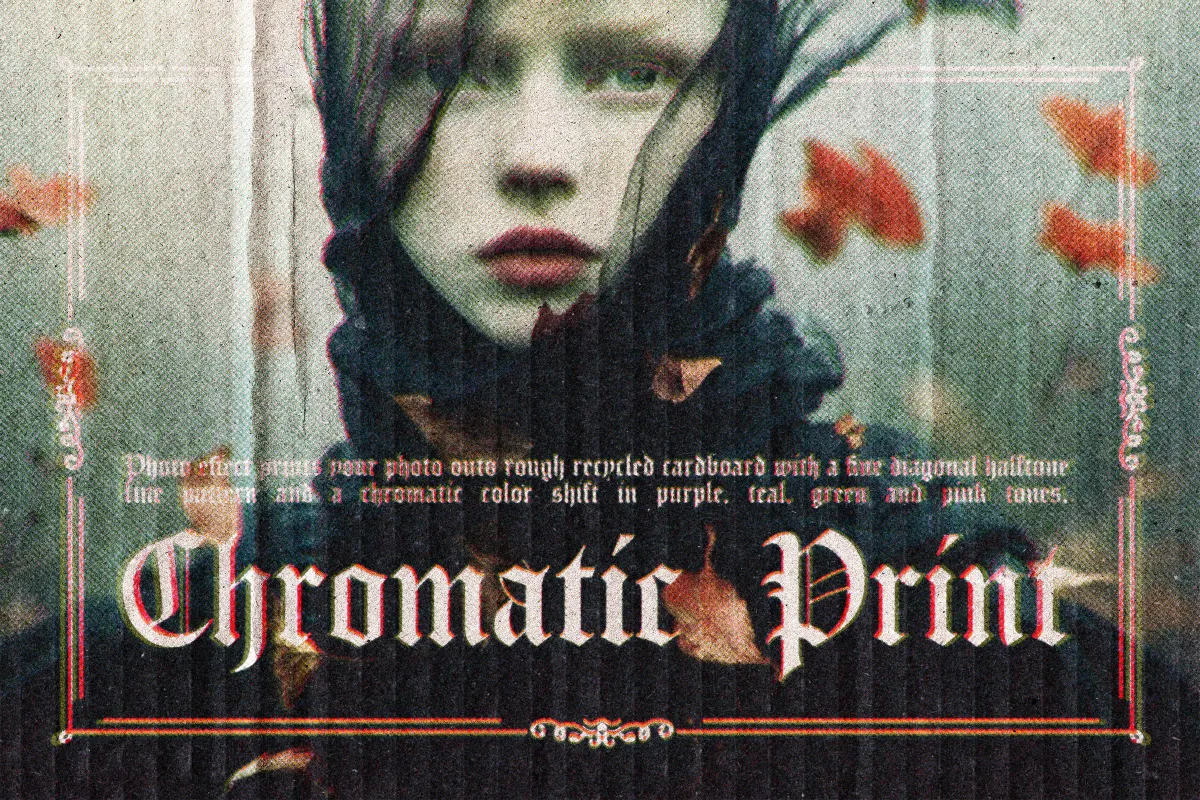 October Chromatic Print Photo Effect