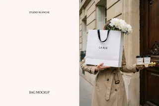 Luxury Shopping Bag & Coffee Cup Mockup