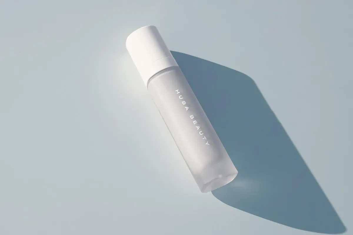 Matte Glass Cosmetic Bottle Mockup