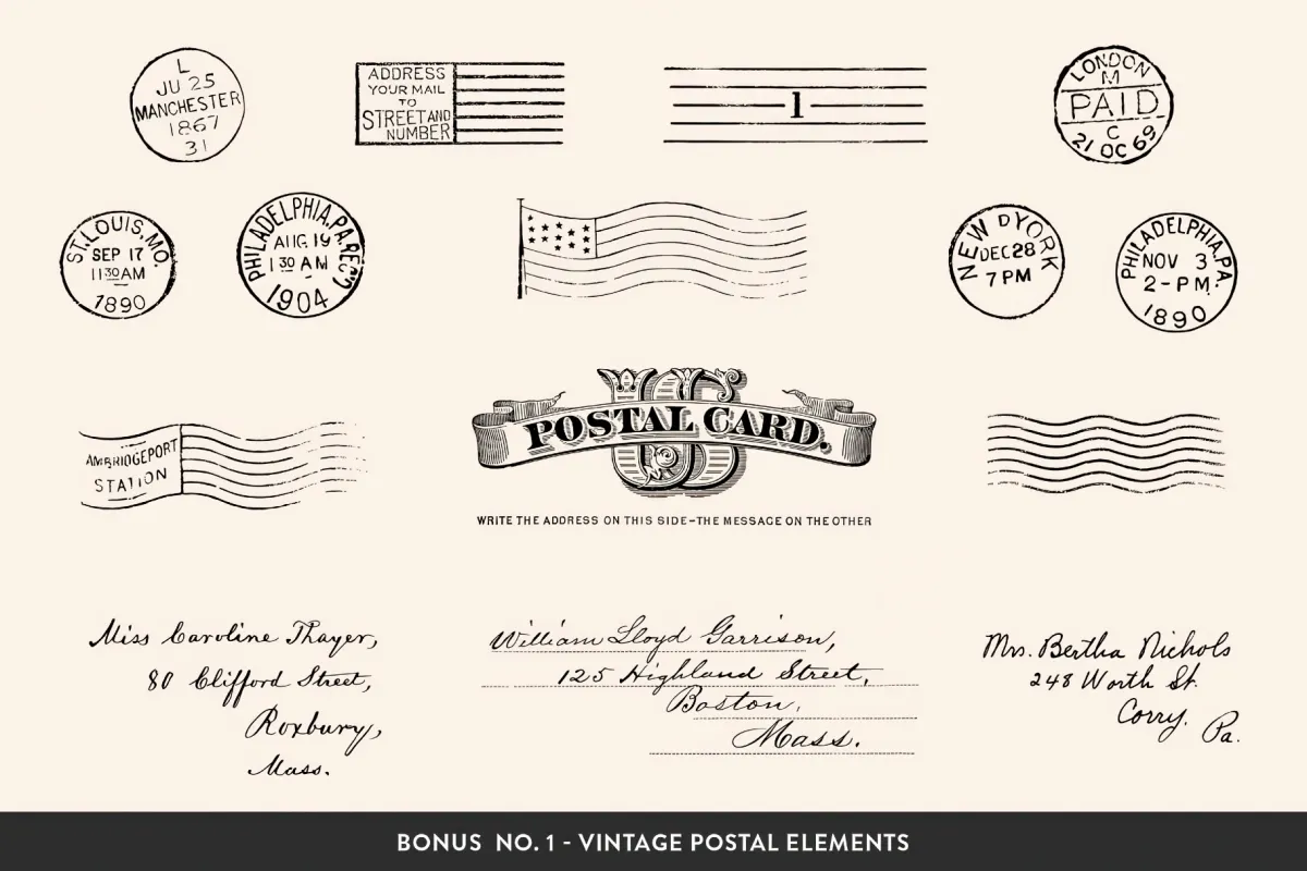 Vintage Postage Stamps Collection