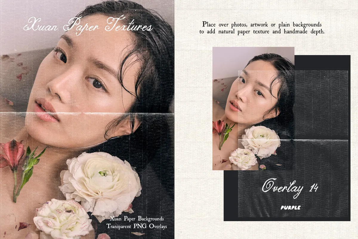 Xuan Paper Textures & Overlays