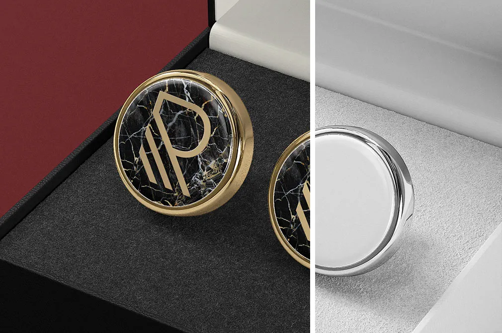 Cufflinks Mockup Set