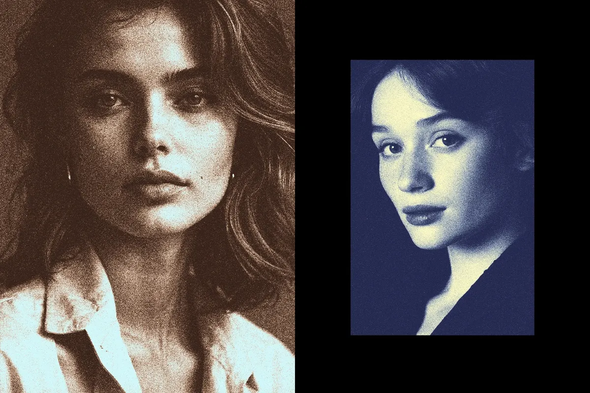 Retro Risoprint Effect