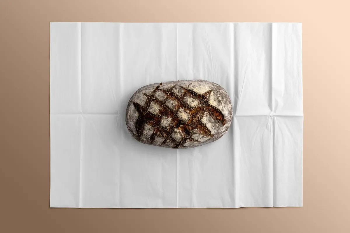 Bread Packaging Paper Sheet Mockup