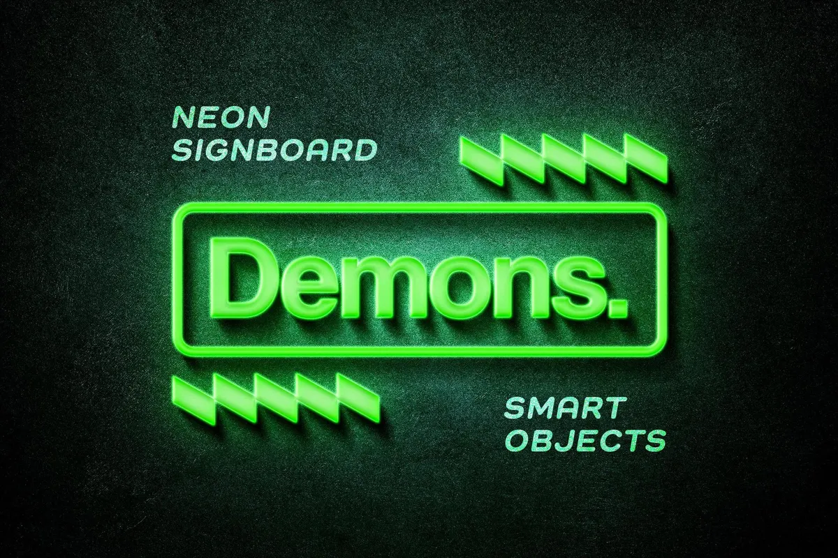 Green Neon Mockup