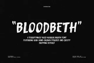 BloodBeth – Horror Brush Font