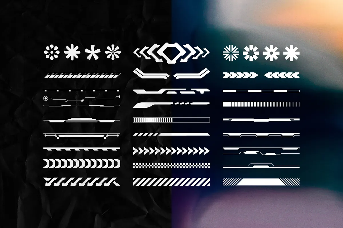 Retro-Futuristic Shapes Collection